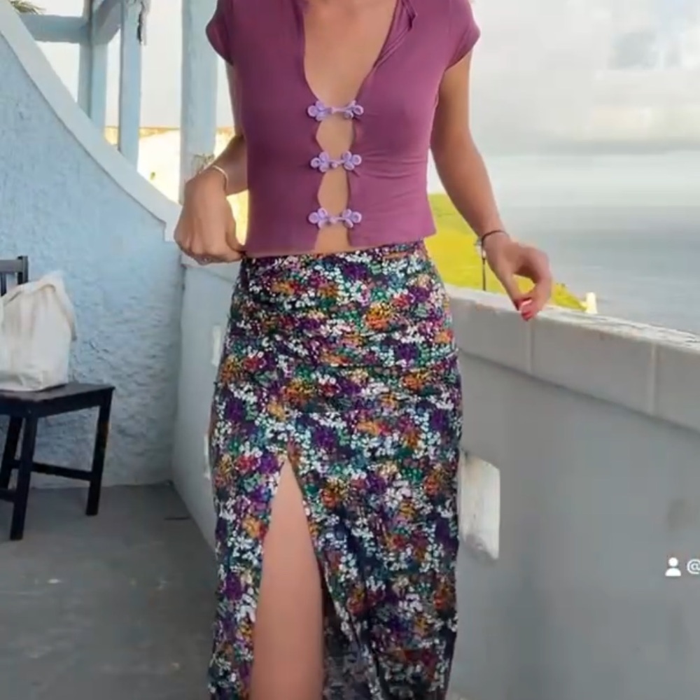 Valija PR Colorful Floral Patterned Skirt